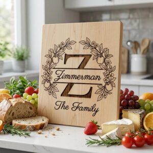 Family Crest Monogram Bundle, Apple Orchard Alphabet Engraving File, Custom Family Name