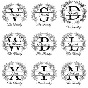 Family Crest Monogram Bundle, Apple Orchard Alphabet Engraving File, Custom Family Name