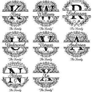 Family Name Kitchen Monogram Bundle, Engraving Design Files, Alphabet Set