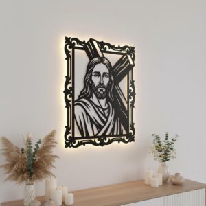 Jesus Carrying Cross Wall Art, Christian Laser File, CNC Design Bundle for Home Decor