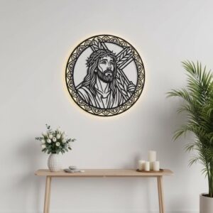 Jesus Carrying Cross Wall Art, Christian Laser File, CNC Design Bundle for Home Decor