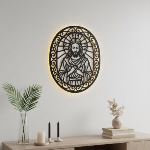 Jesus Wall Art Bundle, Christian Faith Silhouette, Religious CNC Laser File Download