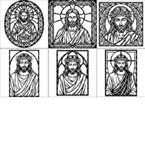 Jesus Wall Art Bundle, Christian Faith Silhouette, Religious CNC Laser File Download