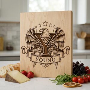 Monogram Bundle Animal Crest Family Name Vintage Engraving Charcuterie Art