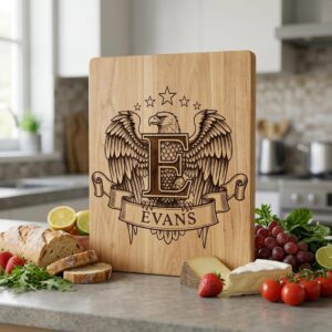 Monogram Bundle Animal Crest Family Name Vintage Engraving Charcuterie Art