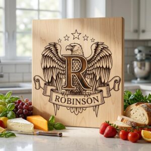 Monogram Bundle Animal Crest Family Name Vintage Engraving Charcuterie Art