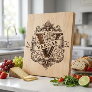 Monogram Bundle, Ornate Family Crest Engraving Designs, Custom Alphabet for Boards