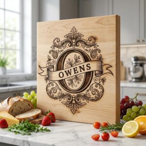 Monogram Bundle, Ornate Family Crest Engraving Designs, Custom Alphabet for Boards