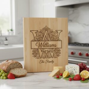 Mushroom Monogram Engraving Design, Custom Family Crest Botanical Alphabet Bundle