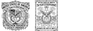 Patriotic 250th Anniversary USA Engraving Files, Chopping Board Art Download