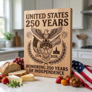 Patriotic 250th Anniversary USA Engraving Files, Chopping Board Art Download