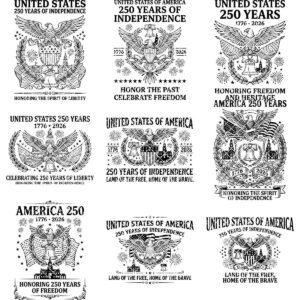 Patriotic 250th Anniversary USA Engraving Files, Chopping Board Art Download