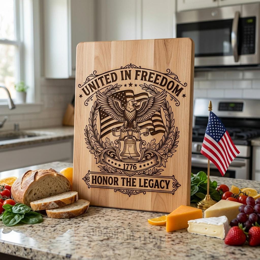 Patriotic 4th of July Eagle Flag 1776, American Laser Engraving Download