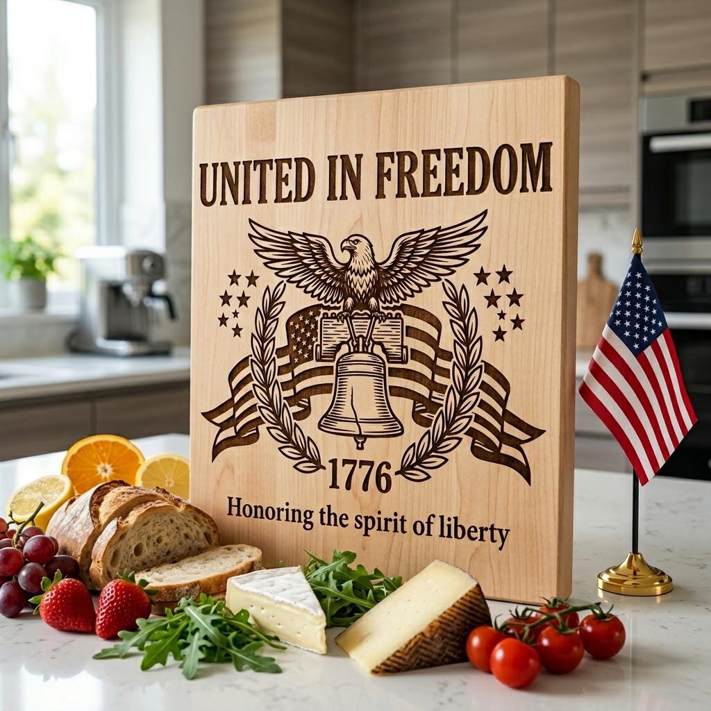 Patriotic 4th of July Eagle Flag 1776, American Laser Engraving Download