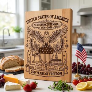 Patriotic Americana Engraving Designs for USA 250th, Laser File for Boards