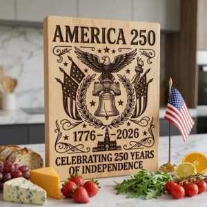 Patriotic Americana Engraving Designs for USA 250th, Laser File for Boards