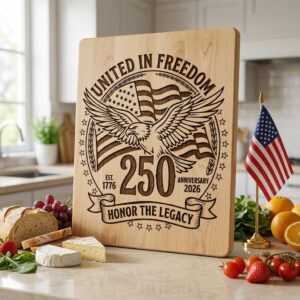 Patriotic Eagle 250th Anniversary Emblem Bundle, Laser Engraving for Boards