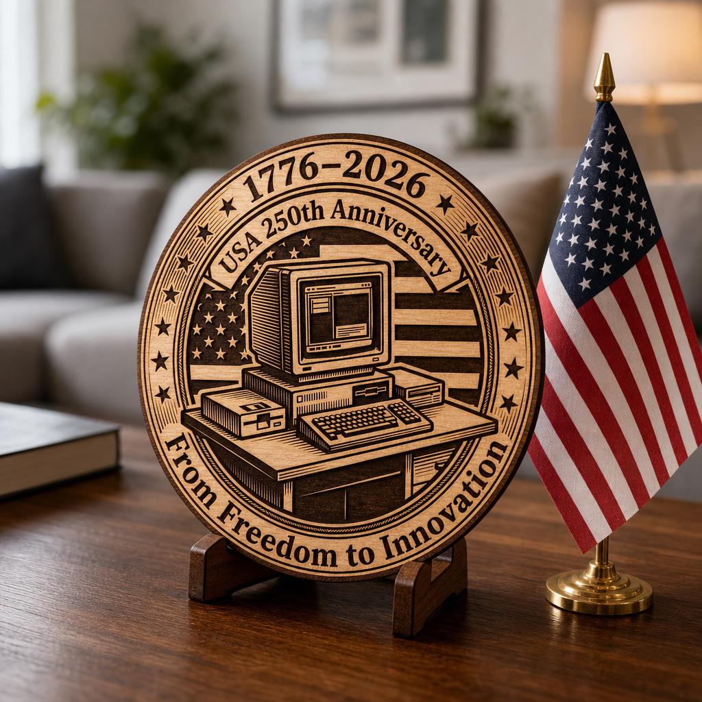 Lot de gravure laser pour le 250e anniversaire, plaque en bois patriotique américaine – Image 10
