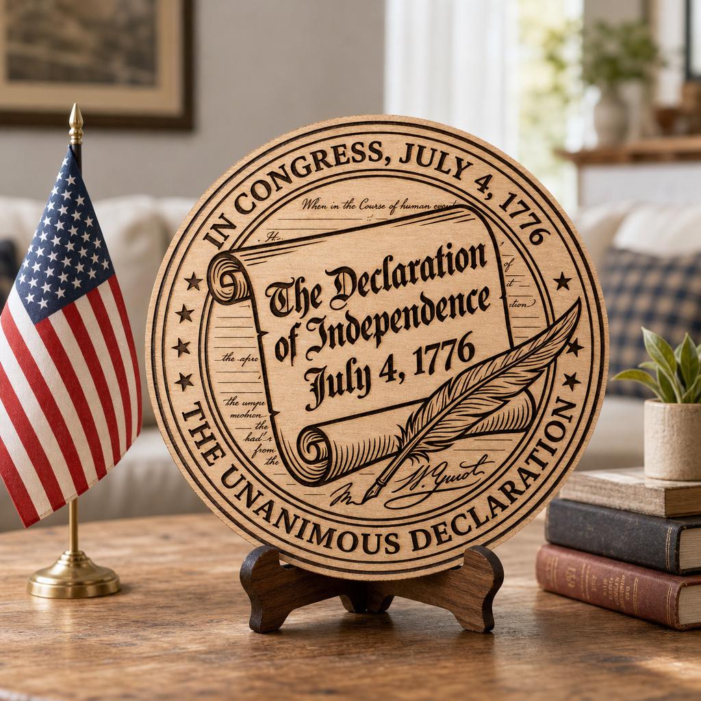Pacchetto patriottico per il 250º anniversario, file per incisione laser, design per insegne in legno - immagine 2