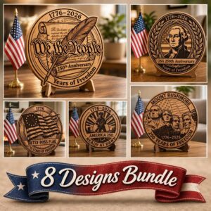 250th Anniversary USA Heritage Engraving Designs, Patriotic CNC for Plaques