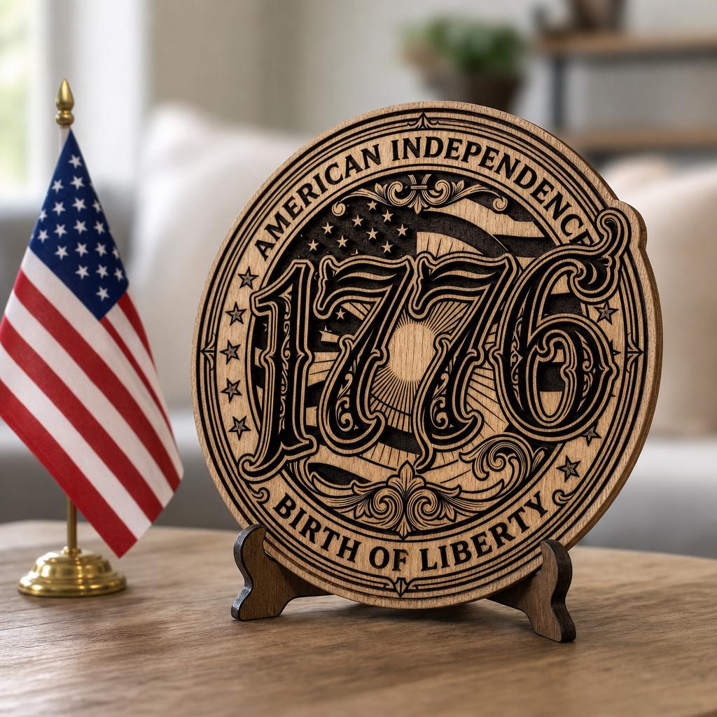 Motifs de gravure patrimoniaux américains pour le 250e anniversaire, CNC patriotique pour plaques – Image 10