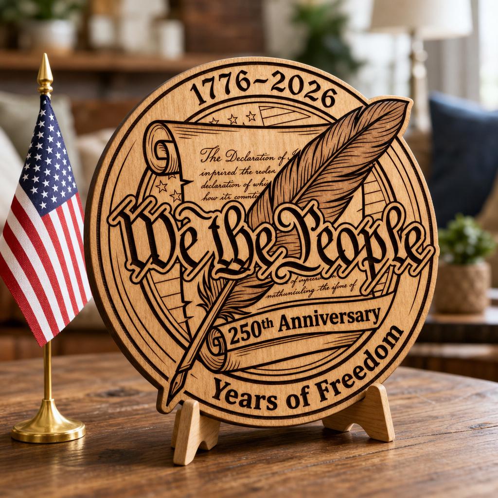Motifs de gravure patrimoniaux américains pour le 250e anniversaire, CNC patriotique pour plaques – Image 3