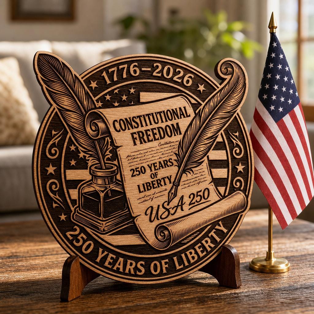 Motifs de gravure patrimoniaux américains pour le 250e anniversaire, CNC patriotique pour plaques – Image 7
