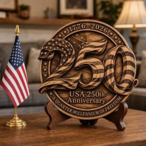 3D Illusion Engraving File, USA 250th Anniversary Patriotic Emblem Design