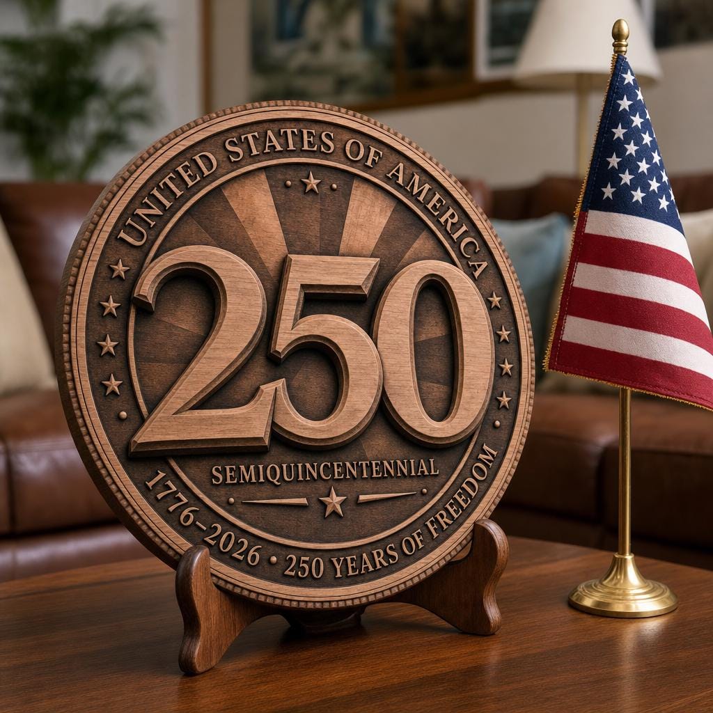 3D-Illusions-Lasergravurdatei, patriotisches Holzschild-Geschenk zum 250. Jubiläum Amerikas – Bild 10
