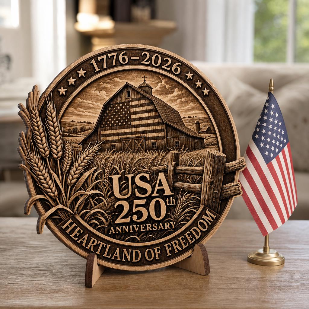 Fichier de gravure laser en illusion 3D, lot de paysages américains, enseignes en bois PNG des États-Unis – Image 5