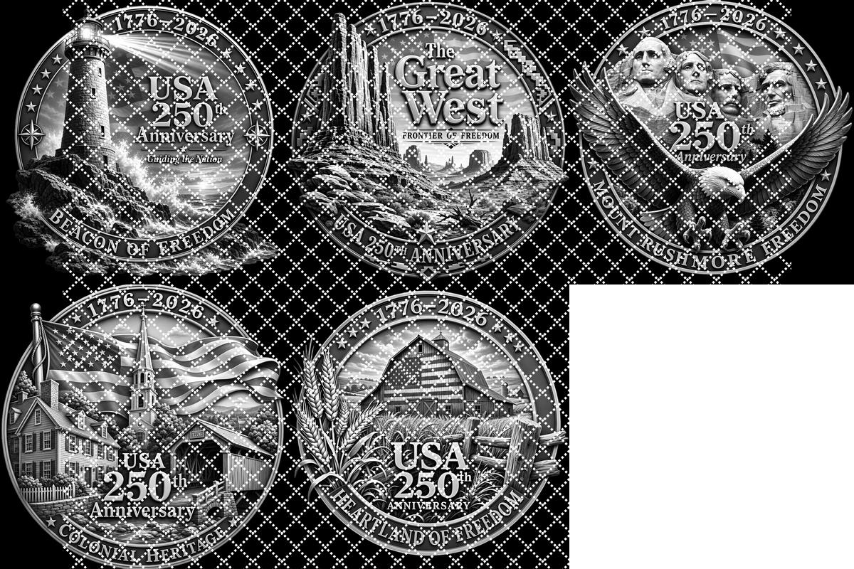 Fichier de gravure laser en illusion 3D, lot de paysages américains, enseignes en bois PNG des États-Unis – Image 7