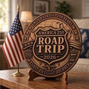 America 250 3D Illusion Laser Engraving File, Patriotic PNG Gift Keepsake