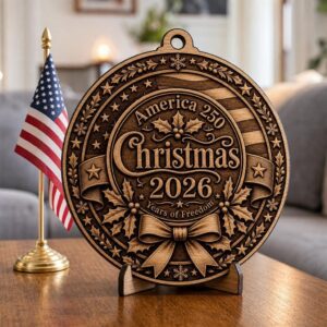 America 250 3D Illusion Laser Engraving File, Patriotic PNG Gift Keepsake