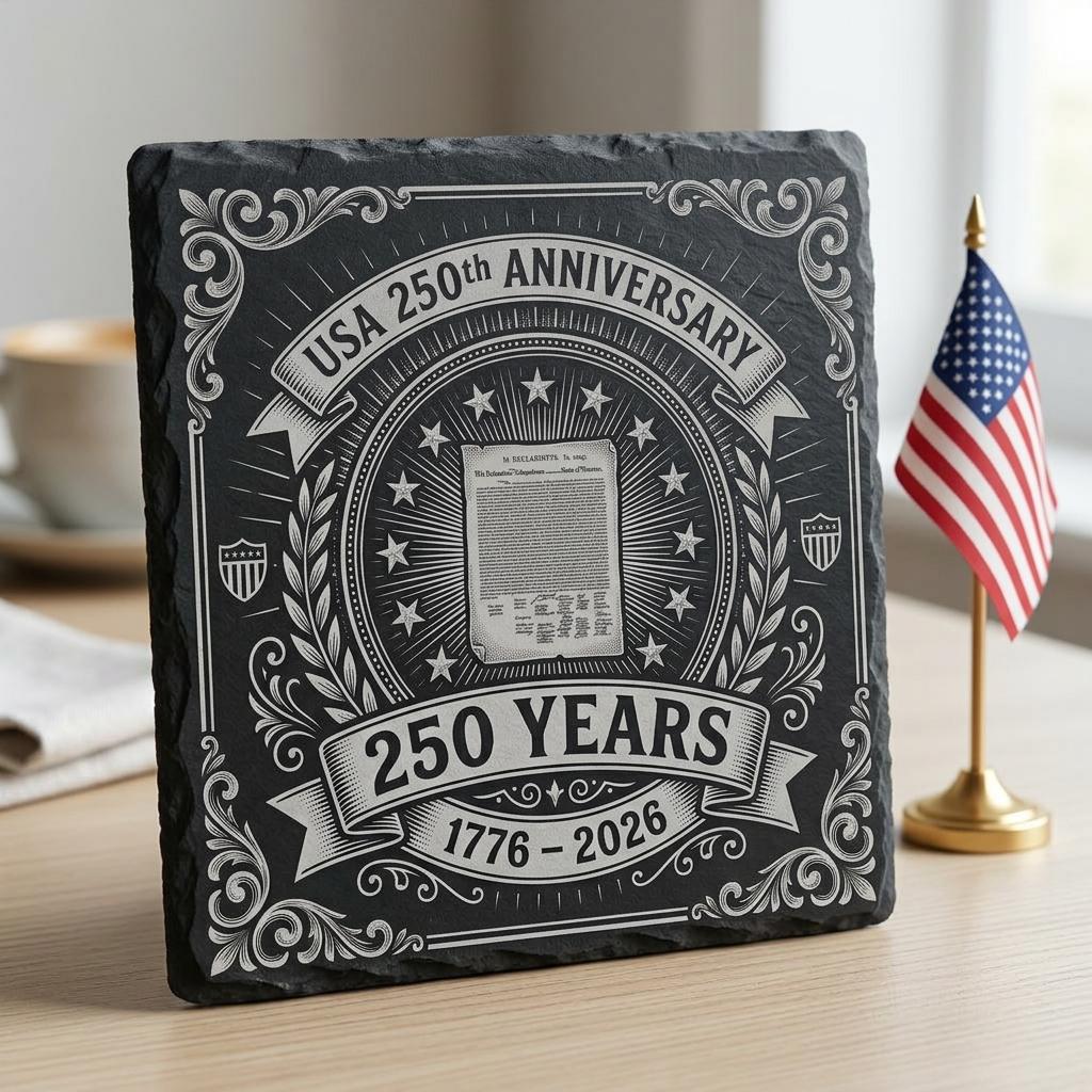 Ensemble PNG de gravure America 250, modèles laser patriotiques pour dessous de verre en ardoise – Image 7