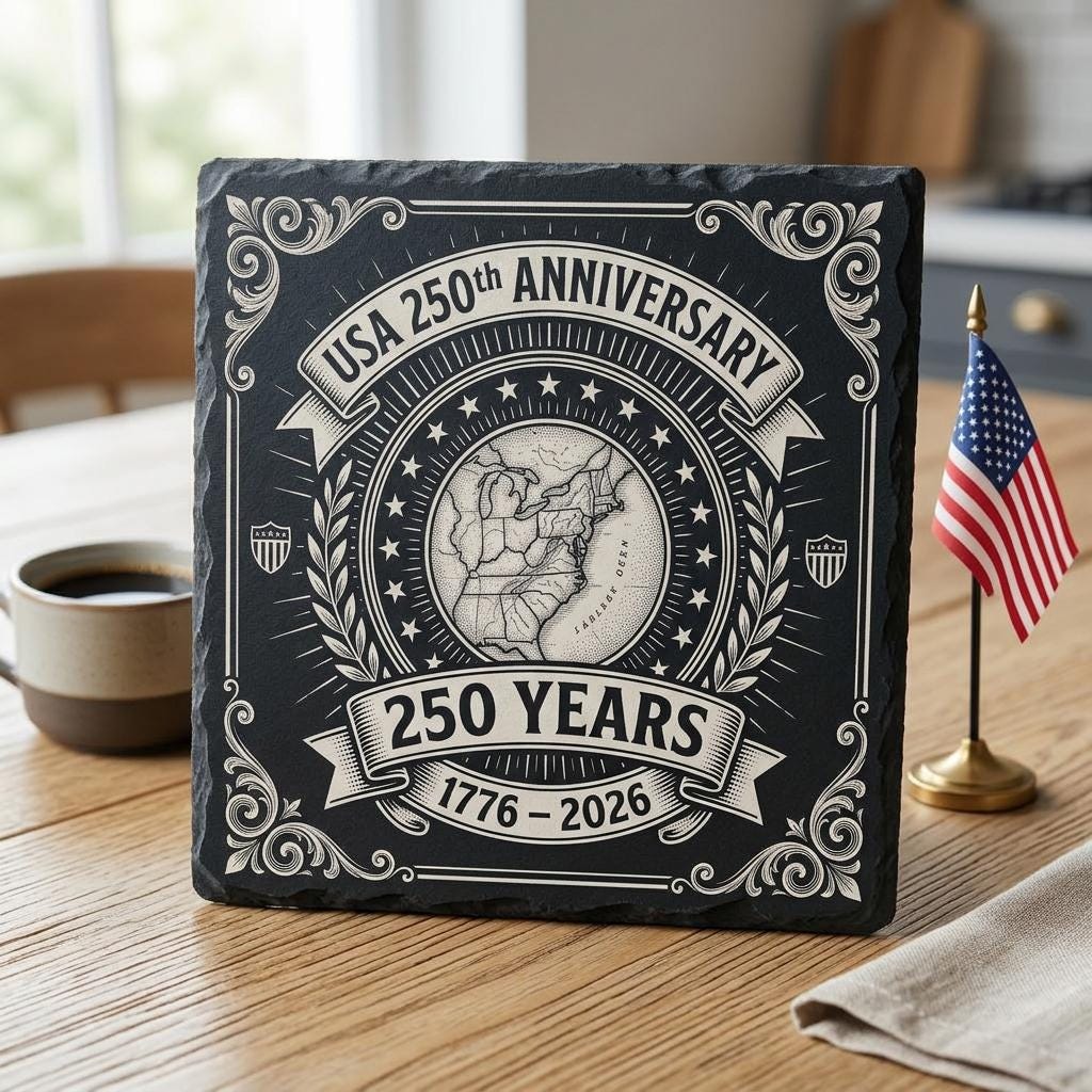 Ensemble PNG de gravure America 250, modèles laser patriotiques pour dessous de verre en ardoise – Image 9