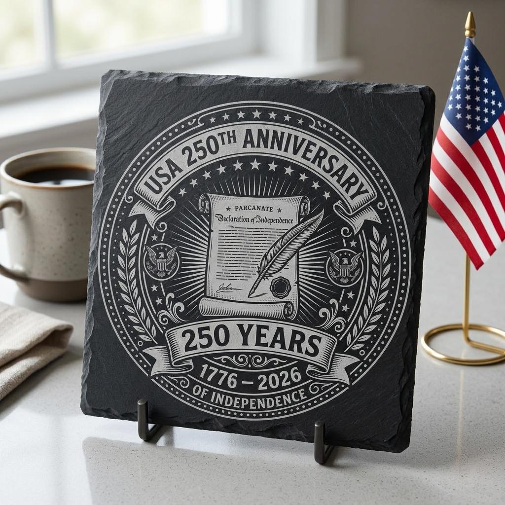 Fichier de gravure du 250e anniversaire de l'Amérique, motifs patriotiques de sous-verres USA pour ardoise – Image 7