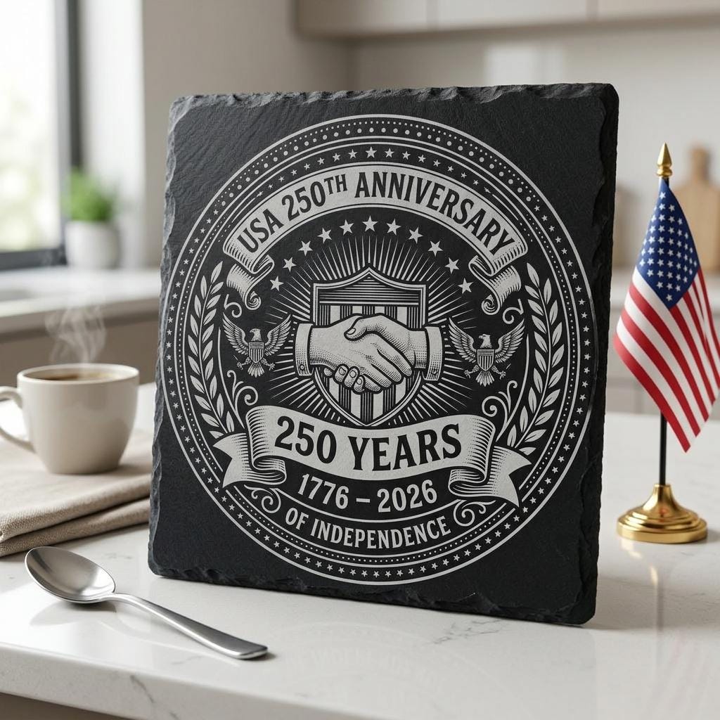 Fichier de gravure du 250e anniversaire de l'Amérique, motifs patriotiques de sous-verres USA pour ardoise – Image 8