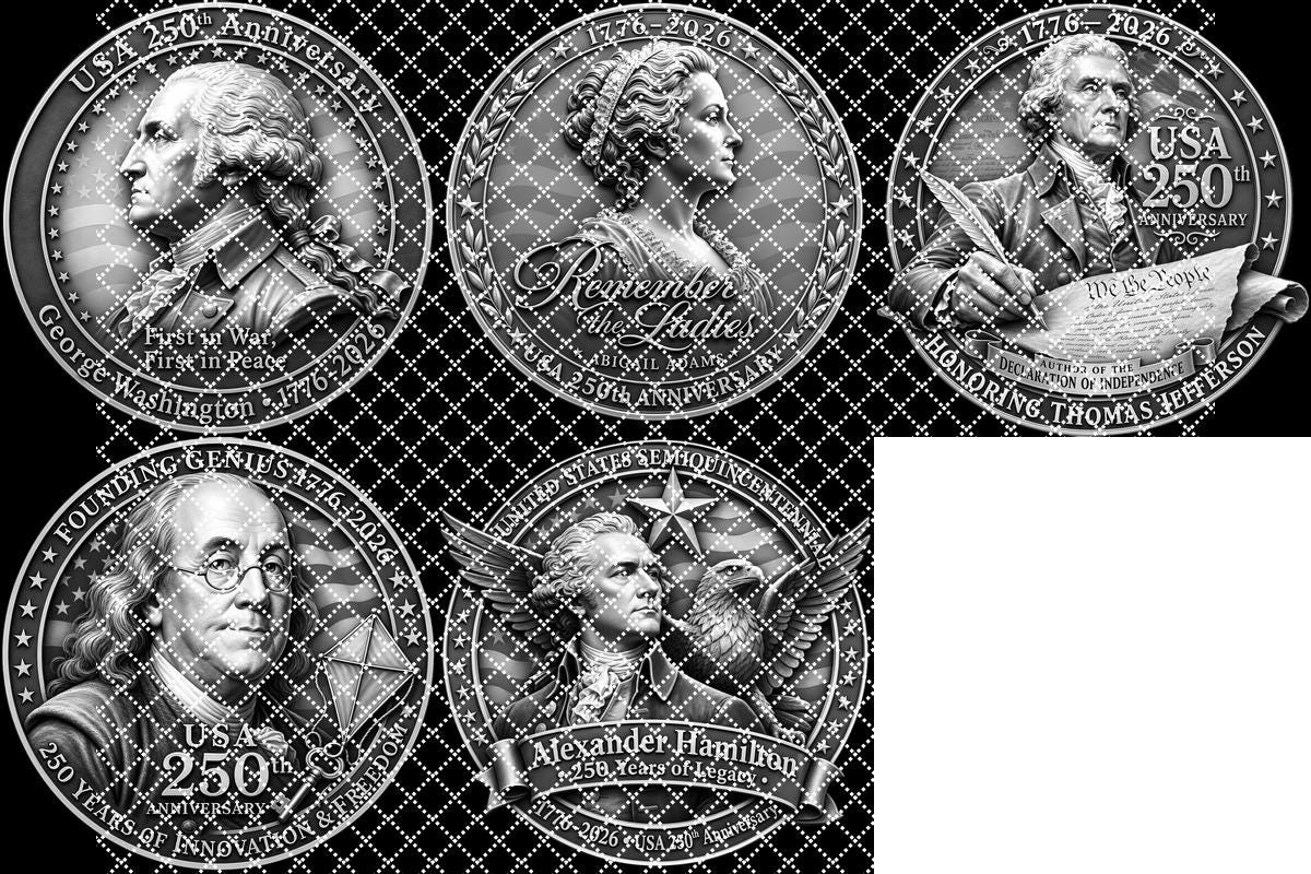 Laser Engraving File, 3D Illusion Founding Fathers, Patriotic Wood Plaque Bundle