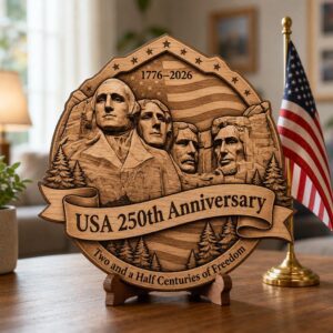 Laser Engraving File, USA Anniversary 3D Illusion, Patriotic Landmark PNG Bundle