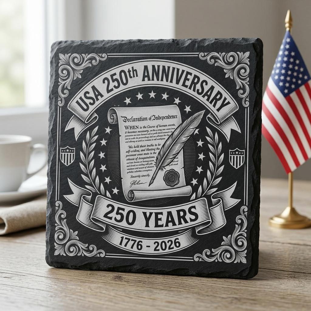 Archivos patrióticos para grabado láser, posavasos de pizarra del 250.º aniversario de América, conjunto PNG de 10 - Imagen 5