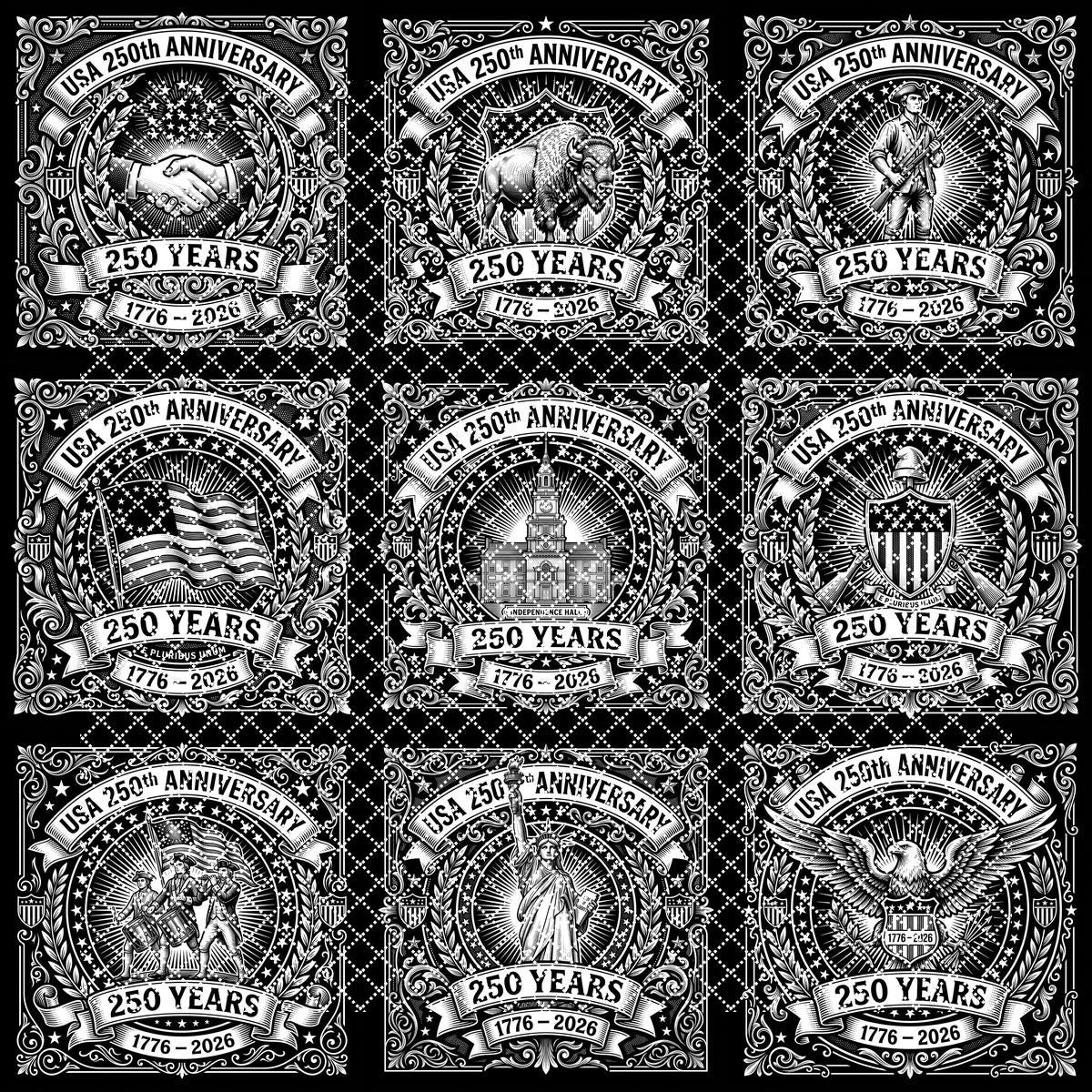 Fichiers de gravure pour sous-verres en ardoise patriotiques, lot du 250e anniversaire des États-Unis – Image 10