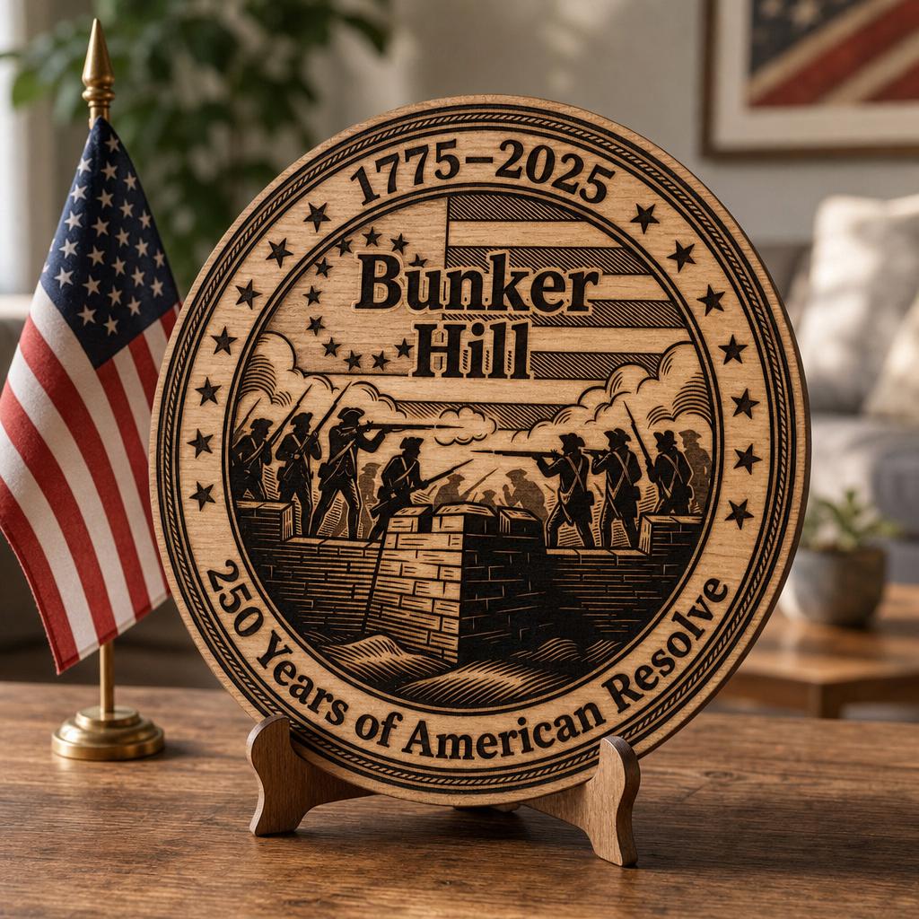 Pacchetto di incisioni sulla Guerra d’Indipendenza, design di cartello in legno patriottico per il 250º anniversario degli USA - immagine 5