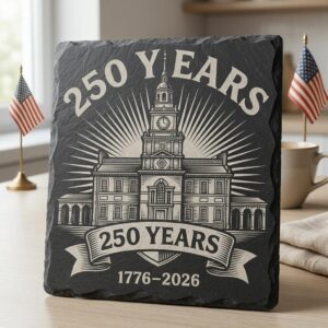 USA 250 Anniversary Coaster PNG, Patriotic Laser Engraving, 1776 2026 Gift