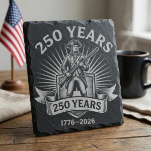 USA 250 Anniversary Coaster PNG, Patriotic Laser Engraving, 1776 2026 Gift