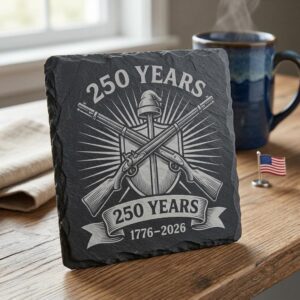 USA 250 Anniversary Coaster PNG, Patriotic Laser Engraving, 1776 2026 Gift