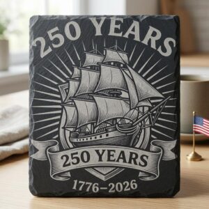 USA 250 Anniversary Coaster PNG, Patriotic Laser Engraving, 1776 2026 Gift