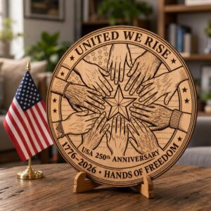USA 250 Anniversary Patriotic Bundle, Laser Engraving Wood Design, E Pluribus Unum