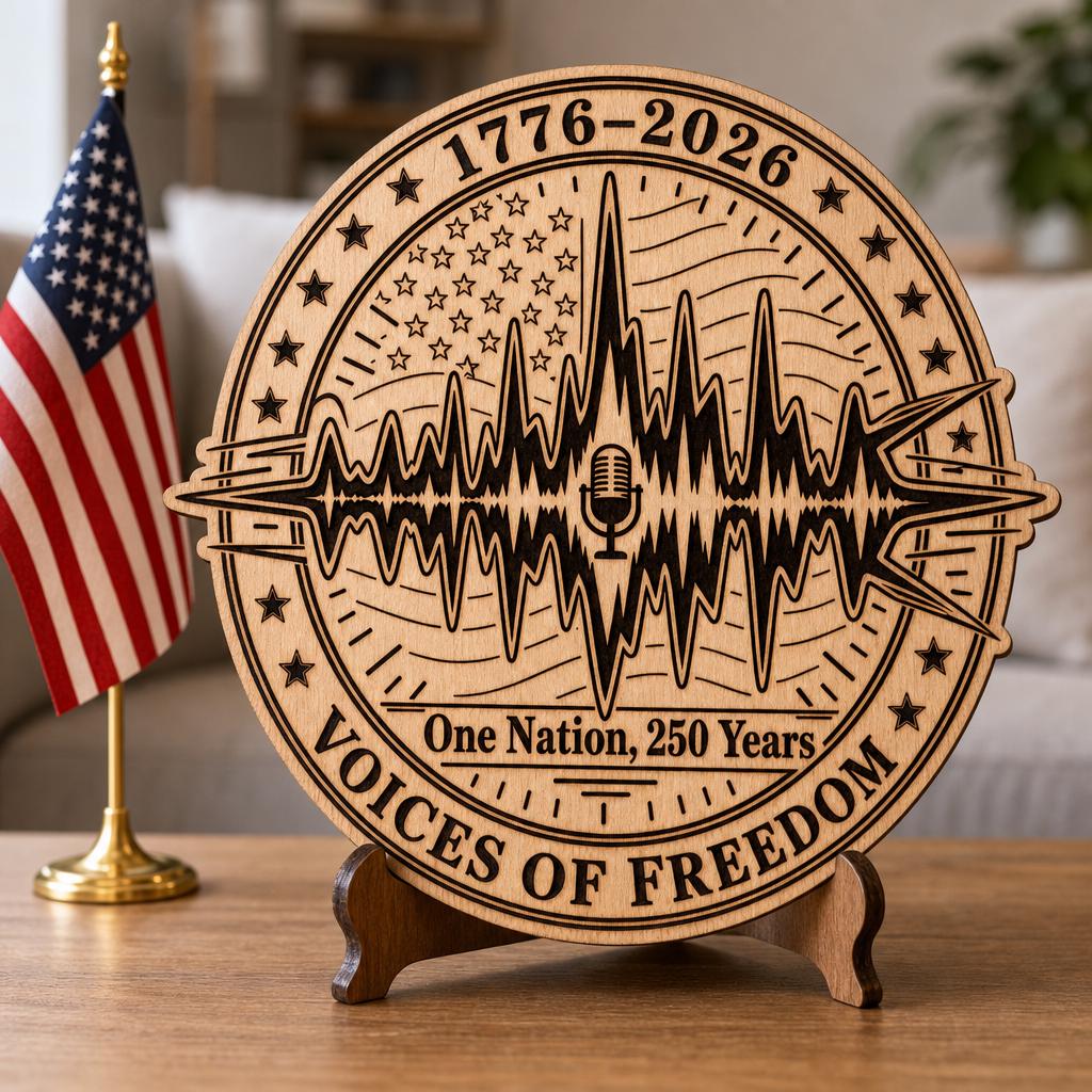 USA 250 Anniversary Patriotic Bundle, Laser Engraving Wood Design, E Pluribus Unum