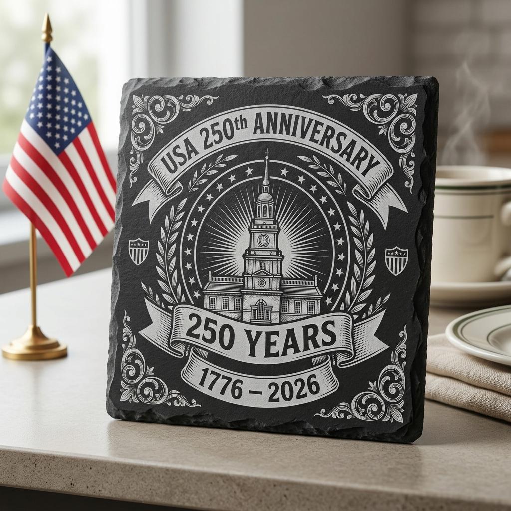 Juego de PNG de posavasos de pizarra patrióticos del 250 aniversario de EE. UU., paquete de 10 diseños para grabado láser - Imagen 4