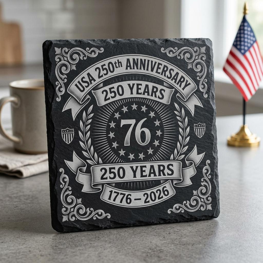 Juego de PNG de posavasos de pizarra patrióticos del 250 aniversario de EE. UU., paquete de 10 diseños para grabado láser - Imagen 9